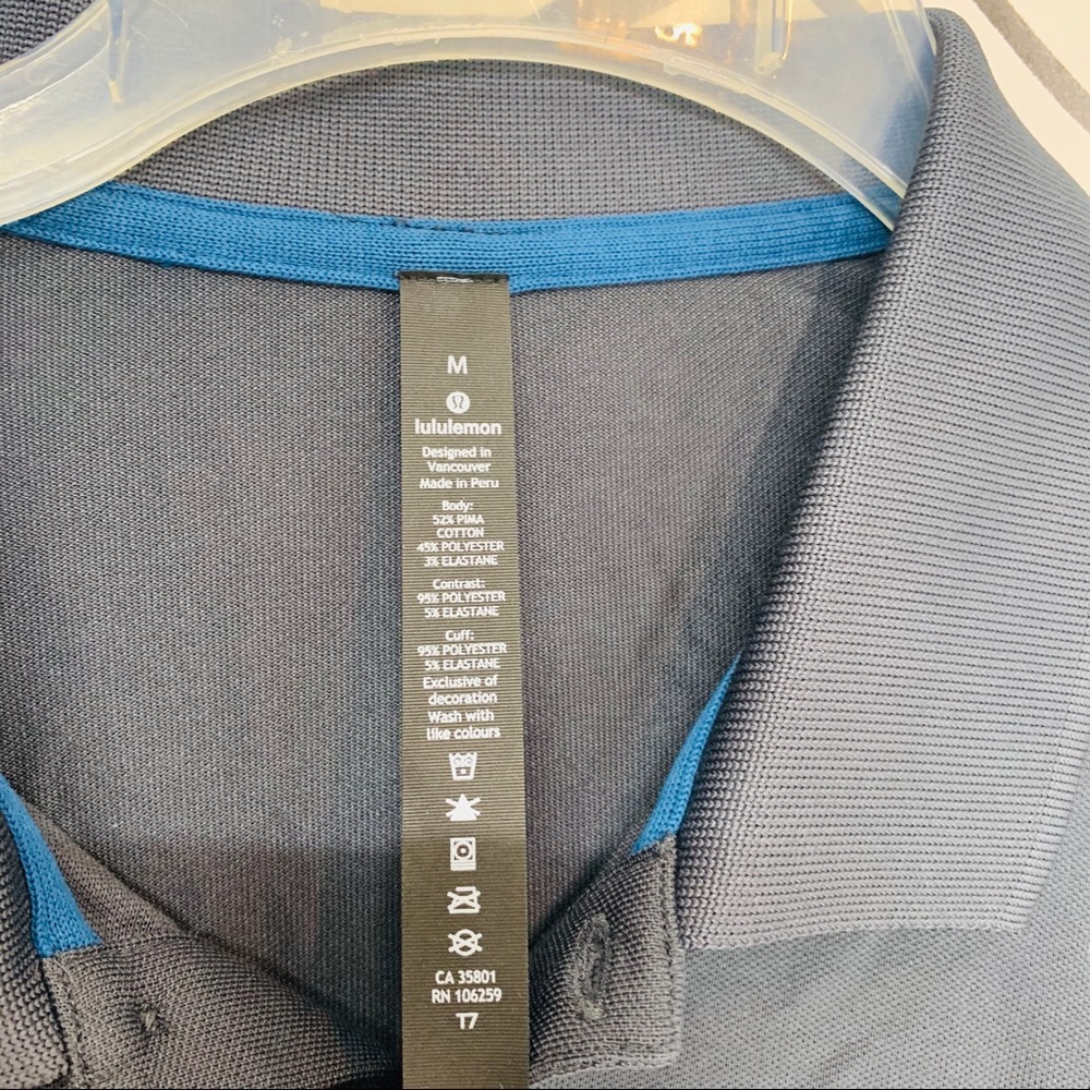 🔸 lululemon tech pique polo shirt new obsidian - Picture 5 of 8